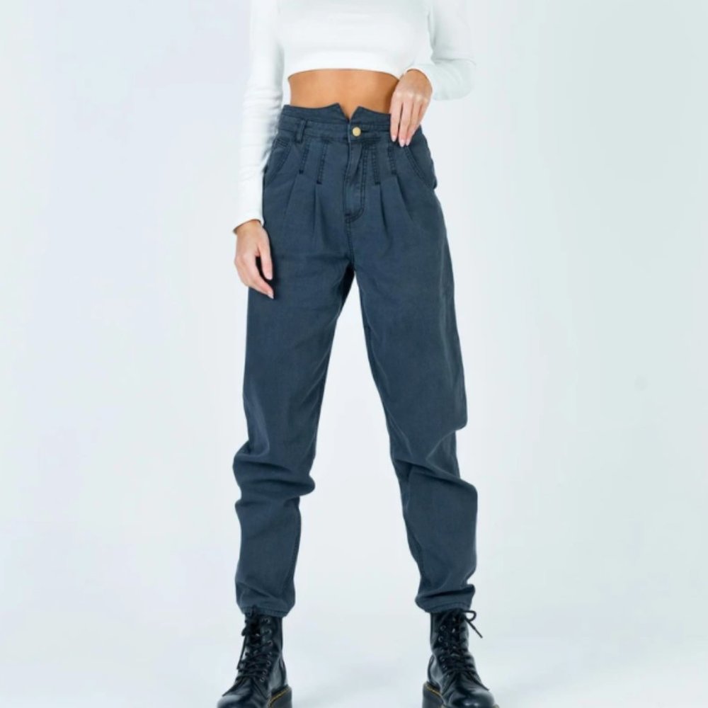 Princess Polly KATHERINE JEANS BLACK DENIM, Size US 6